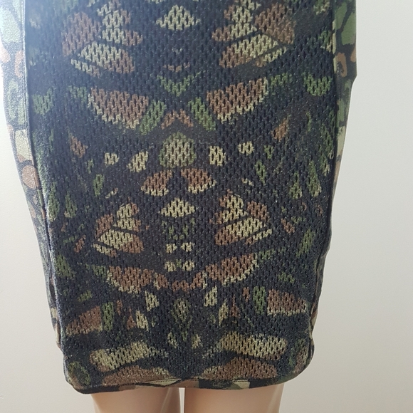 Alexander McQueen MCQ Sleeveless Animal Print Camo Mob Wife Mini Dress Sz S - Picture 6 of 14
